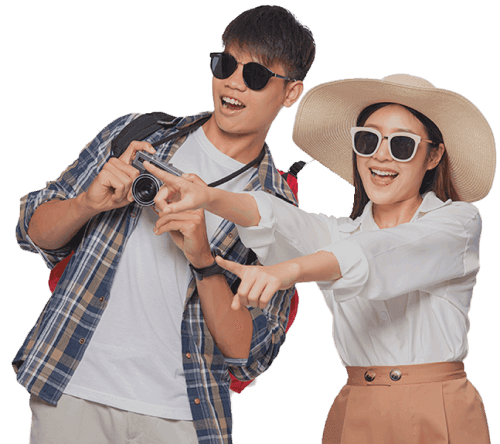 Happy couple at Vasaka Nines Apartment